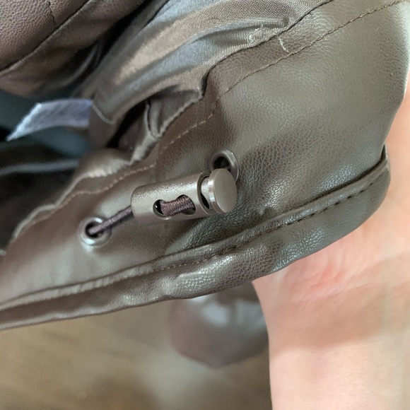 Ardene Faux Leather Puffer Jacket - Picture 10 of 16